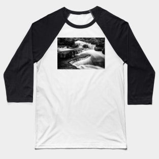 Caney Fork Cascades - Black & White Baseball T-Shirt